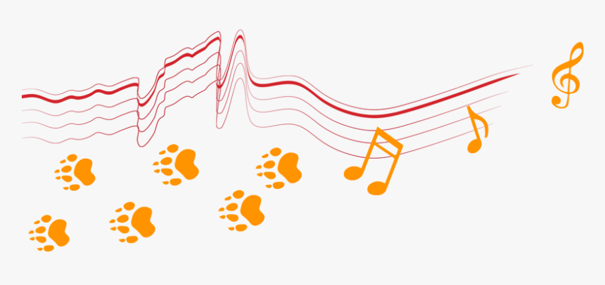 Music Notes And Tiger Paws, HD Png Download