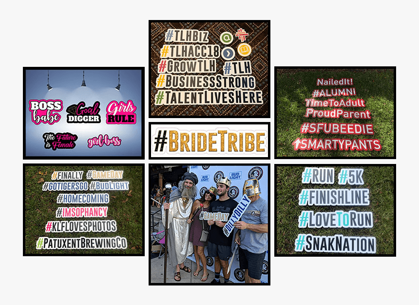 A Collection Of Three Different Photo Booths Set Up - Fête De La Musique, HD Png Download