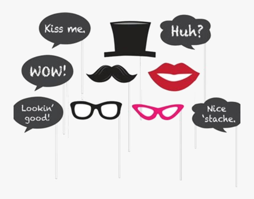 Chalkboard Photo Props X - Party Photo Booth Props Png, Transparent Png