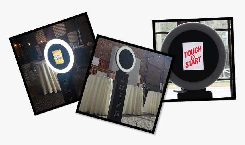 A Collection Of Three Different Photo Booths Set Up - Case, HD Png Download