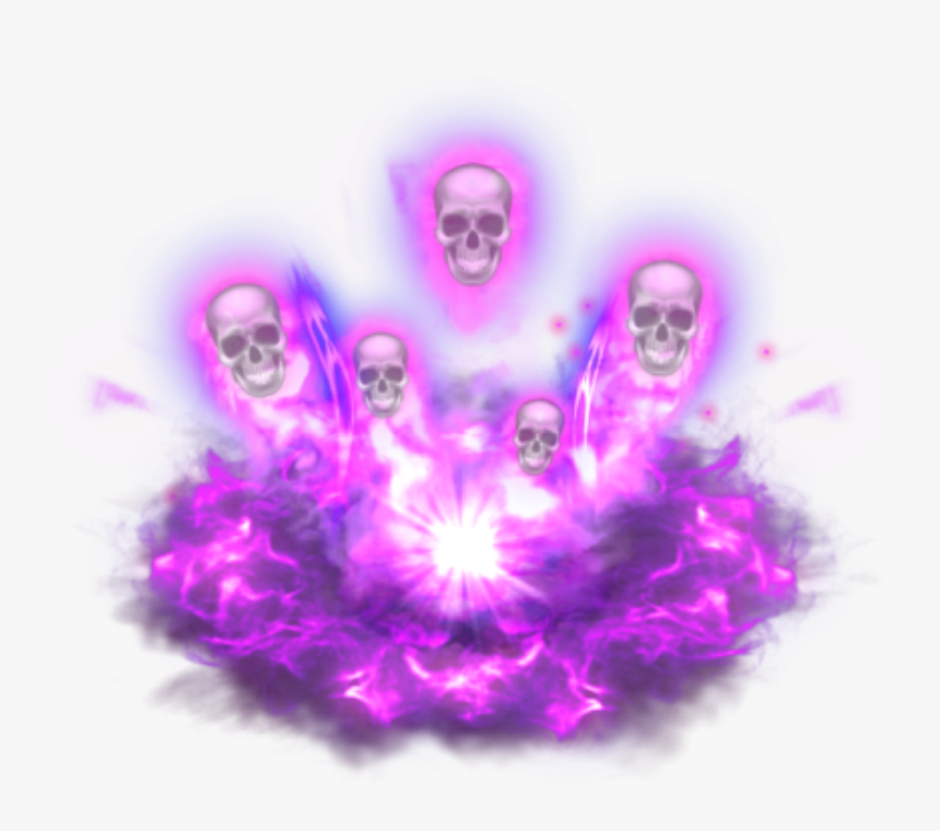 #mq #purple #skull #skulls #smoke, HD Png Download