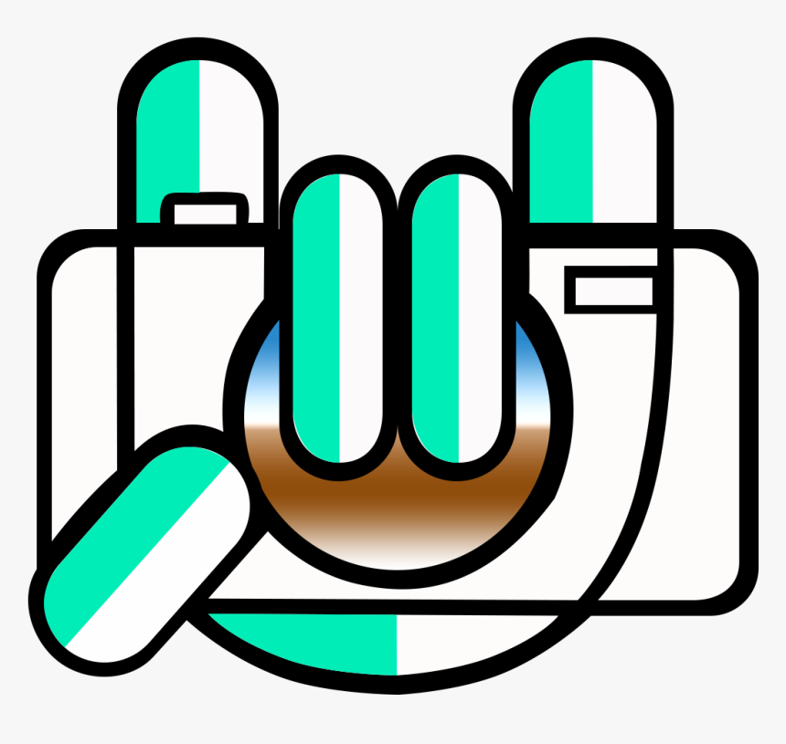 Hand Rock Green, HD Png Download
