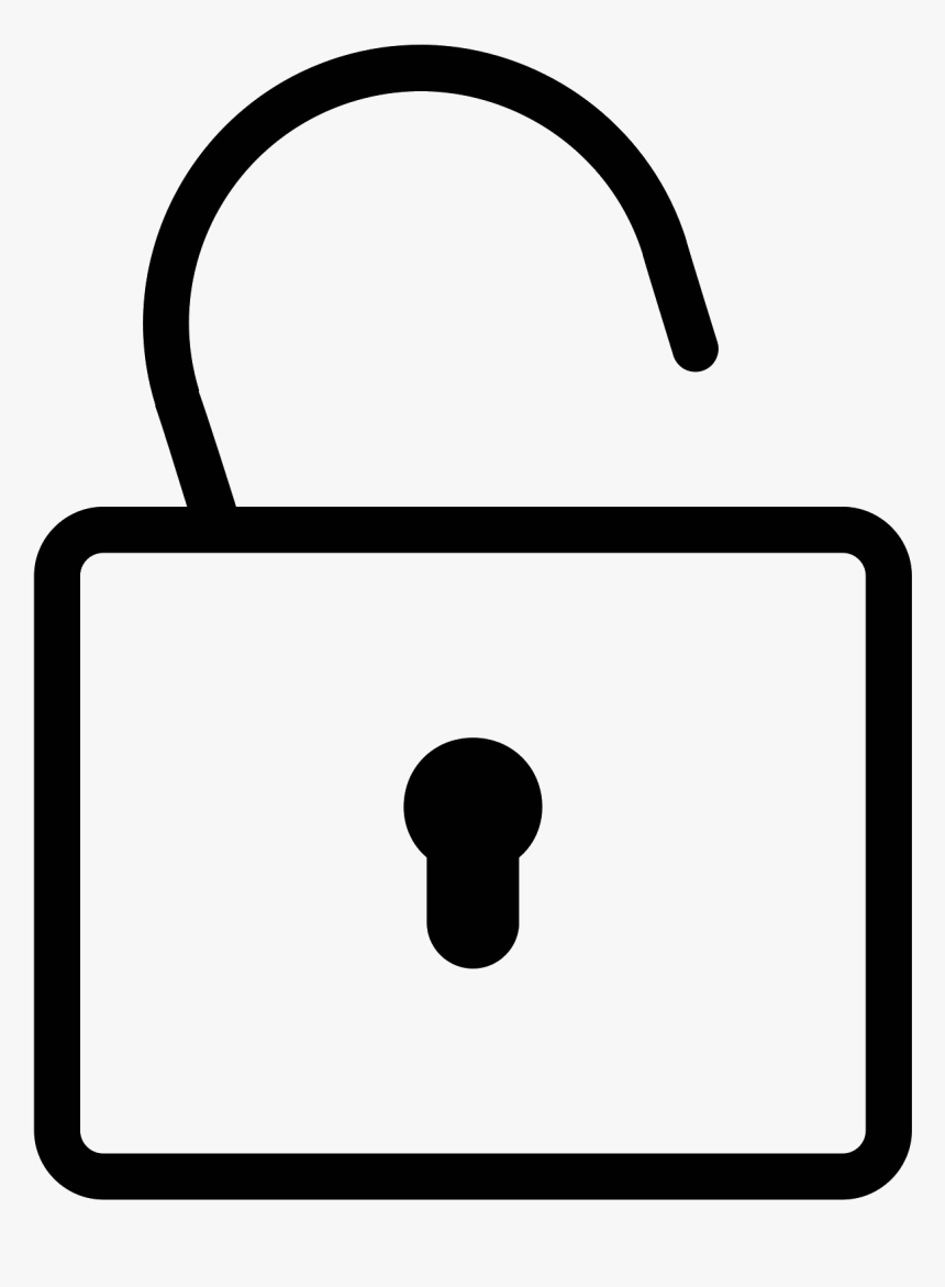 Png Black And White Padlock Png Icon - Icon, Transparent Png