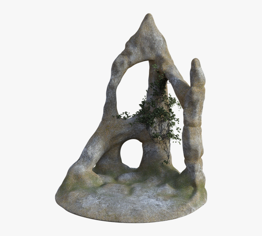 Rock, Stone, Ivy, Old, Water, Nature, Beach, Rocks - Statue, HD Png Download