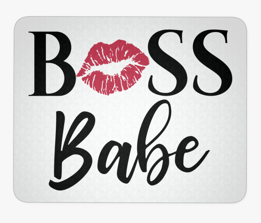 Boss Babe Lipstick Kiss Print - Label, HD Png Download