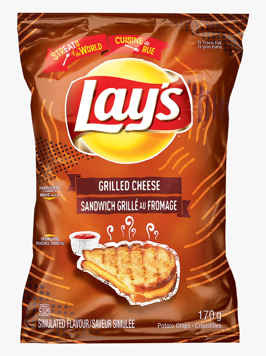 Lay S® Grilled Cheese Flavour Potato Chips - Lay's Sour Cream And Onion Chips, HD Png Download