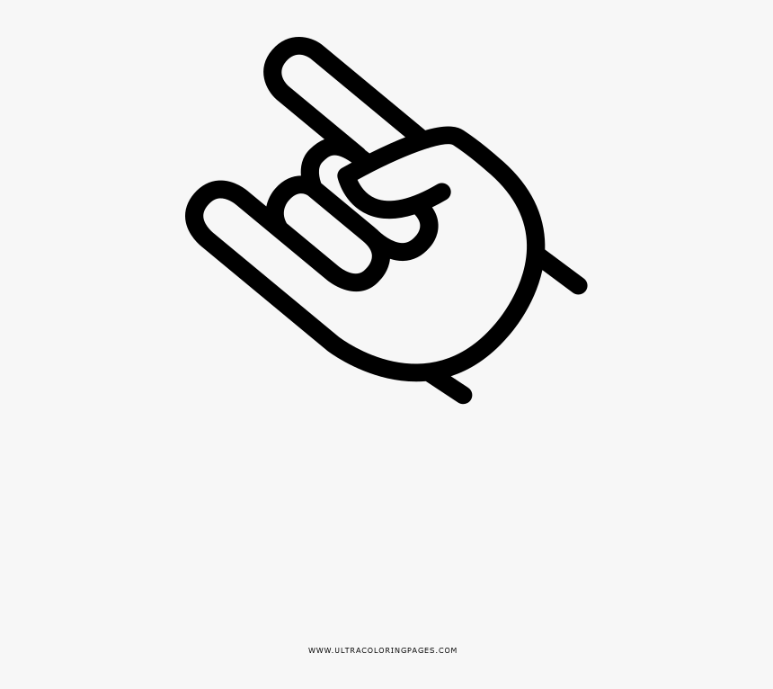 Rock On Coloring Page - Calligraphy, HD Png Download