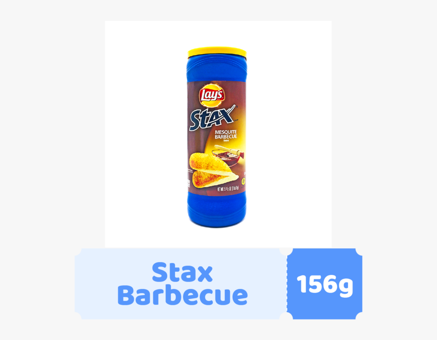 Lay S Stax Bbq 156g 
 Class - Junk Food, HD Png Download