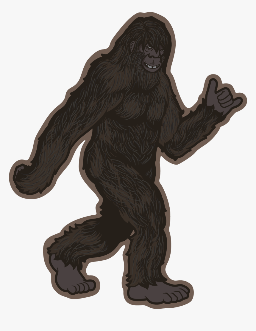 Bigfoot Hang Loose Stroll Sticker - Transparent Bigfoot Png, Png Download