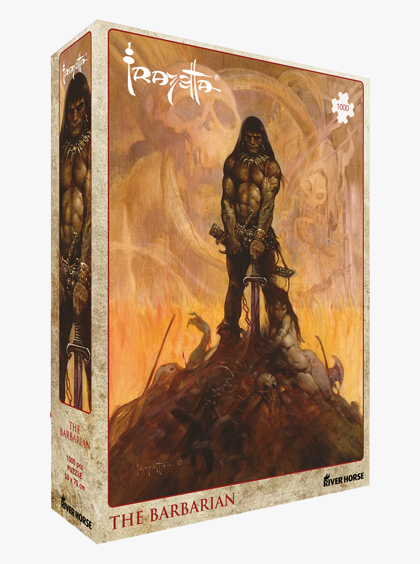 Jigsaw Puzzle Featuring Frazetta The Barbarian - Conan The Barbarian Frazetta, HD Png Download