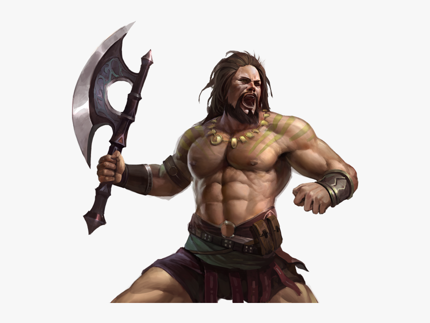 Barbarian Warrior With Axe, HD Png Download , Transparent Png Image