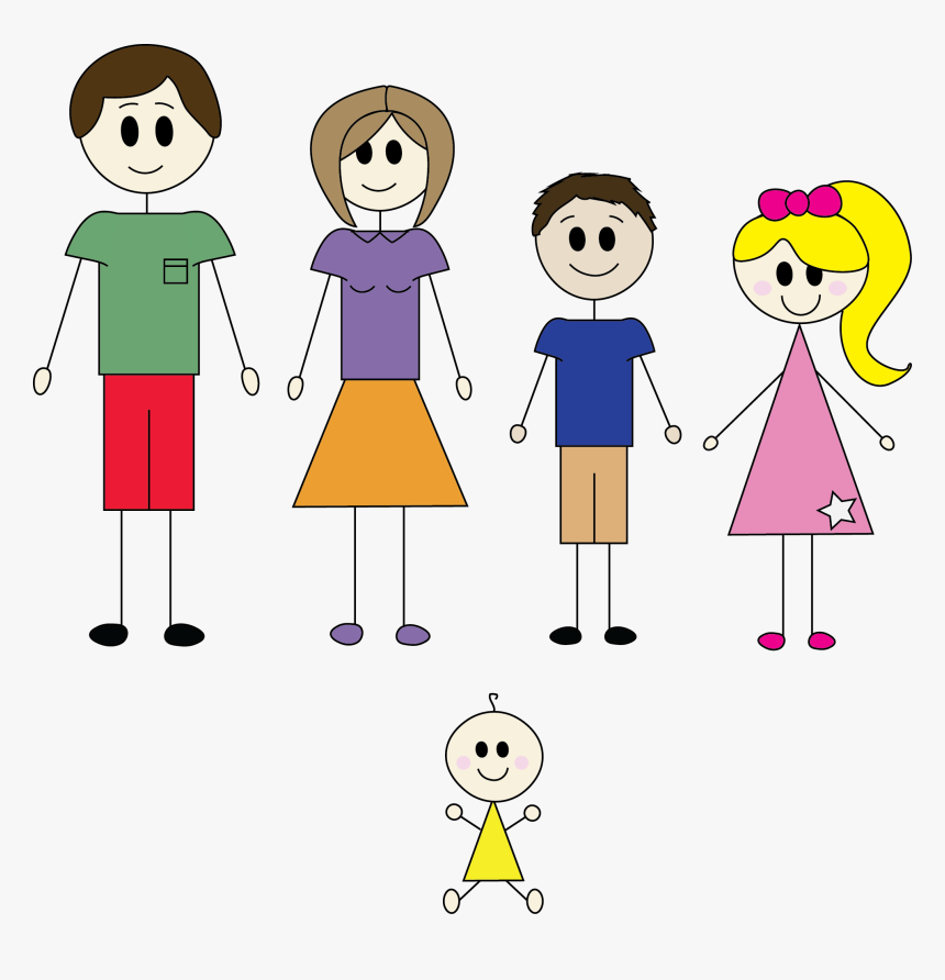 Meet The Stick Family - Cartoon, HD Png Download