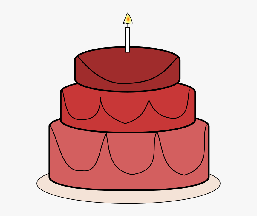 Food,pasteles,cake - Red Birthday Cake Clipart, HD Png Download