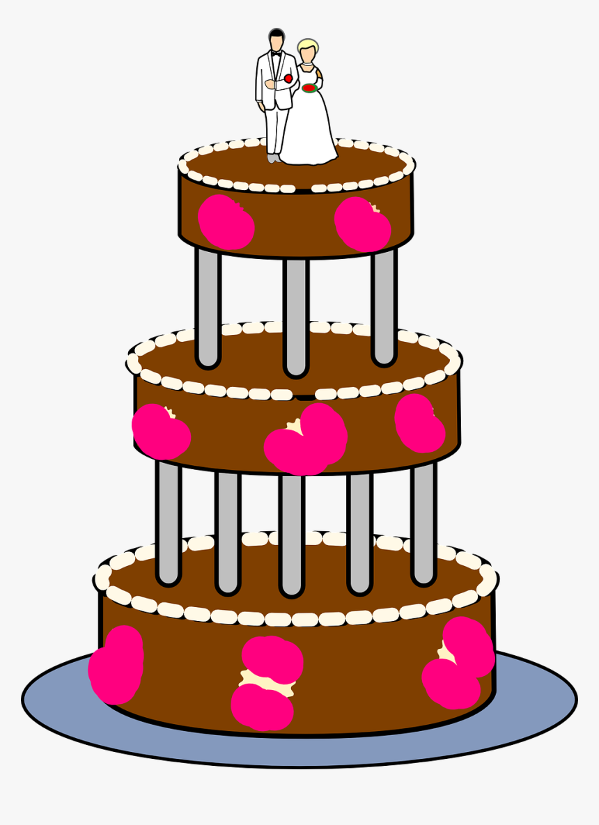 Wedding Cake, Tiered, Layers, Topper, Columns, Frosting - Wedding Cake Graphic Png, Transparent Png