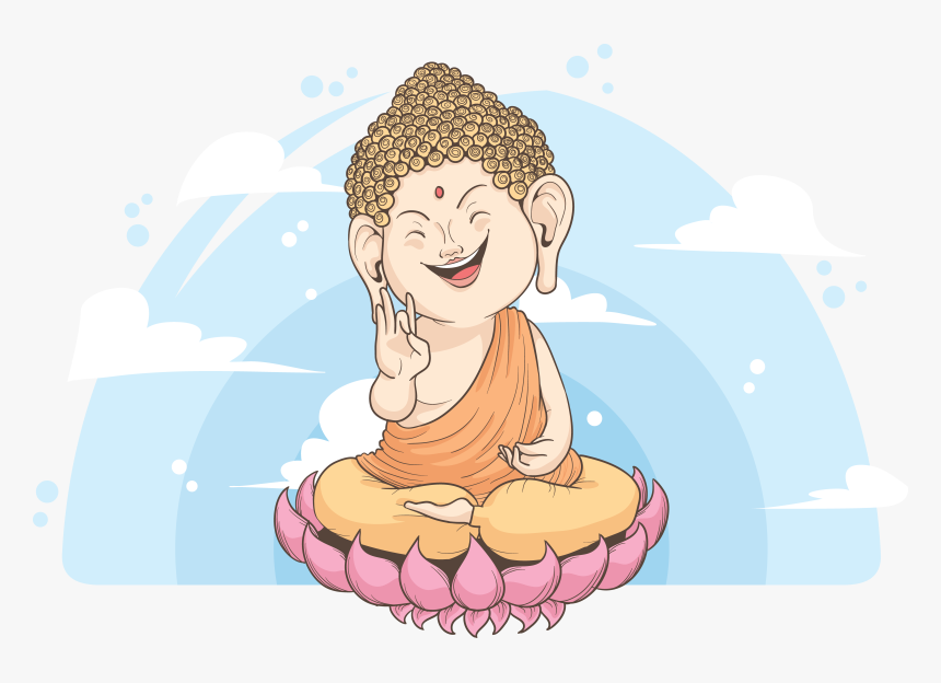 Cartoon Illustration Transprent Png Free Download Cake - Meditating Cartoon Vector Transparent, Png Download