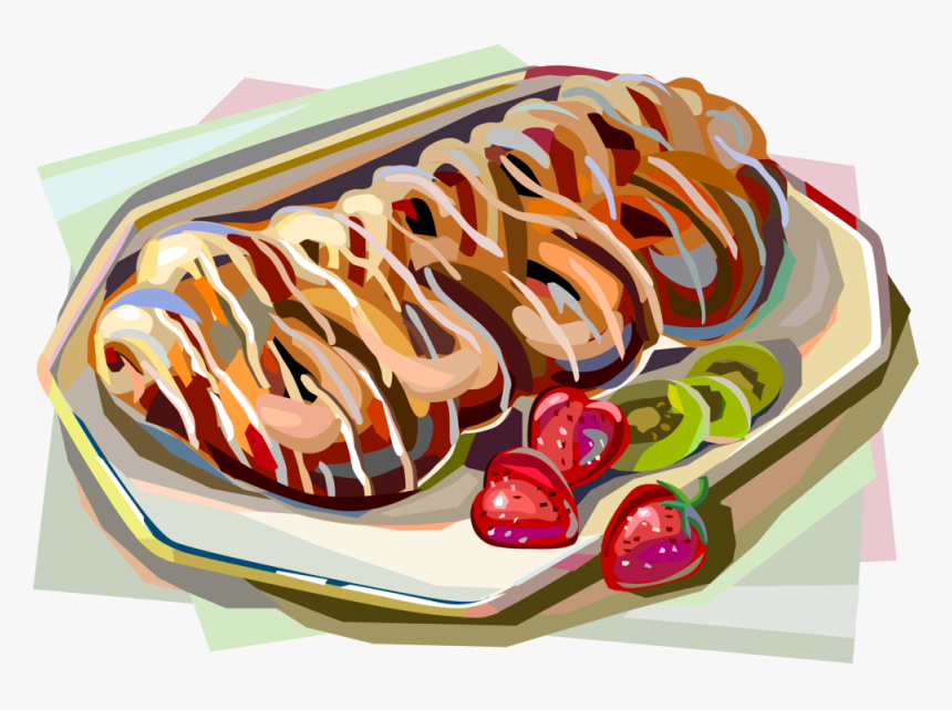 Vector Illustration Of Danish Sweet Dessert Baking - Danish Clipart, HD Png Download