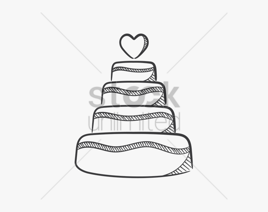 Wedding Cake Vector Image - Clipart Picture Wedding Cake, HD Png Download