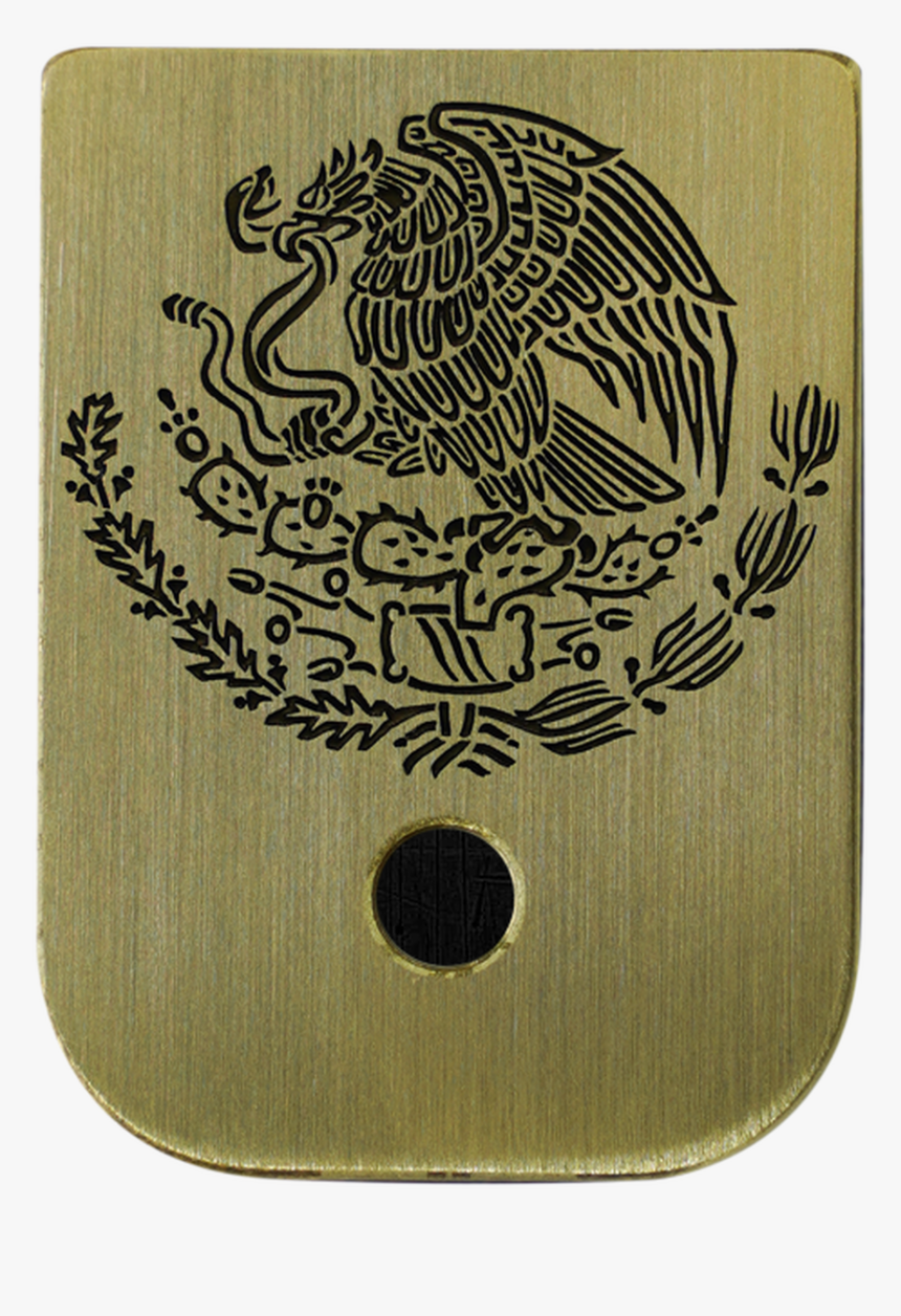 Mexican Eagle Brass Brushed Finish Mag Plate - Mexican Independence Day Artwork, HD Png Download