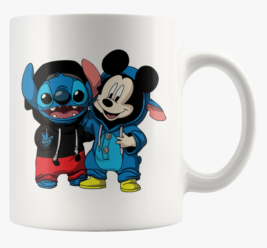 Stitch & Mickey Disney Mug 
 Class - Stitch And Mickey Disney Shirt, HD Png Download