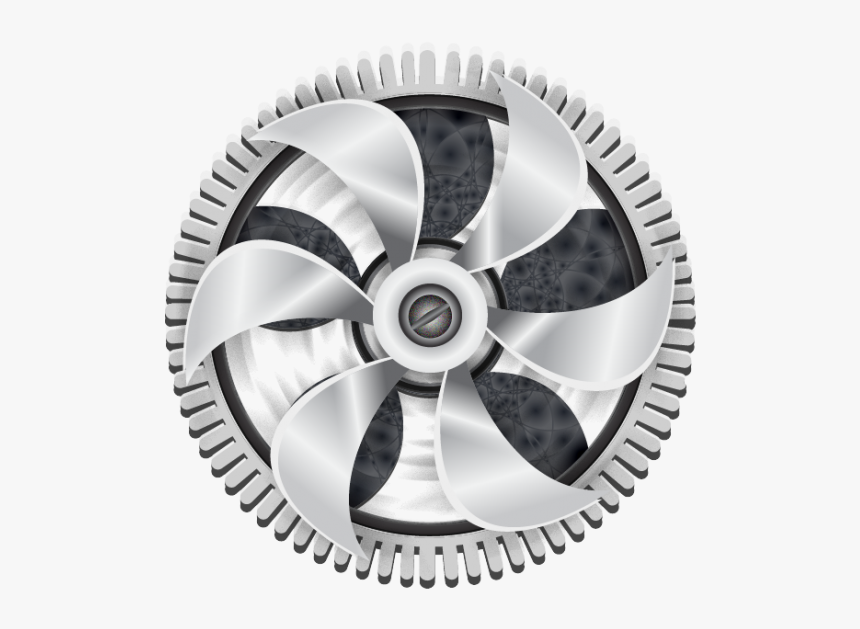 Industrial Metallic 3d Fan Gear Vector - 2 Industrial Gears, HD Png Download