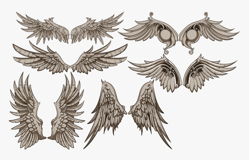 Vintage Wings Vector, HD Png Download