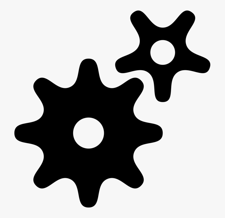 Line,black And White,gear - Gear Wheel Pictogram, HD Png Download