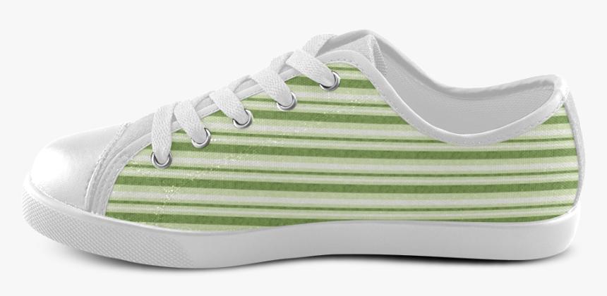 Dark And Light Green Stripes Two Face Canvas Kid S - Walking Shoe, HD Png Download