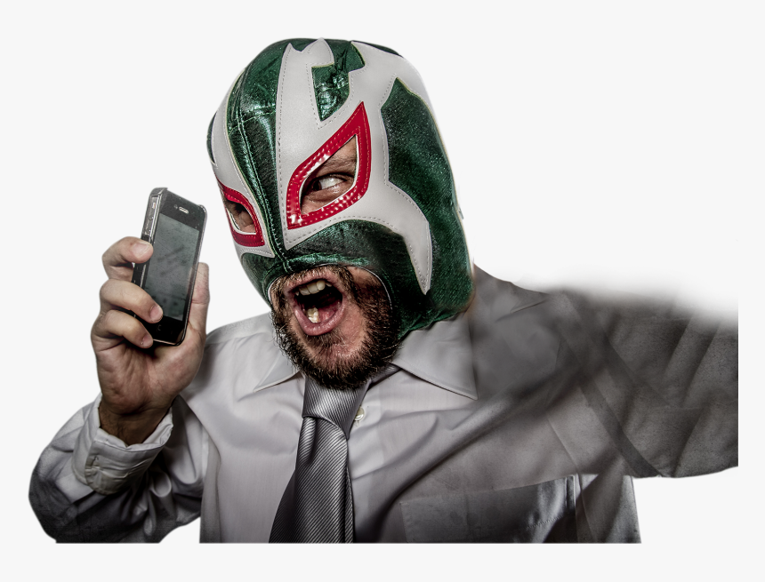 This Luchador Crushes His Competition Just Like You - Mexican Wrestler With Beard, HD Png Download