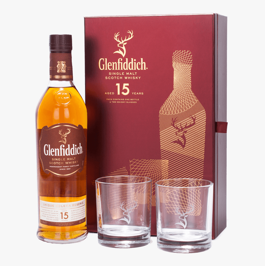 Glenfiddich 15 Year Old Solera Whisky Glass Pack Nv - Glenfiddich, HD Png Download