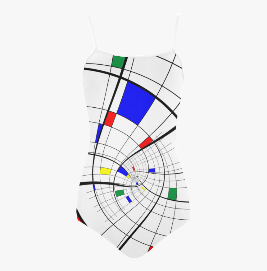 Swirl Grid With Colors Red Blue Green Yellow Strap - Red Green Blue Yellow Swirl, HD Png Download