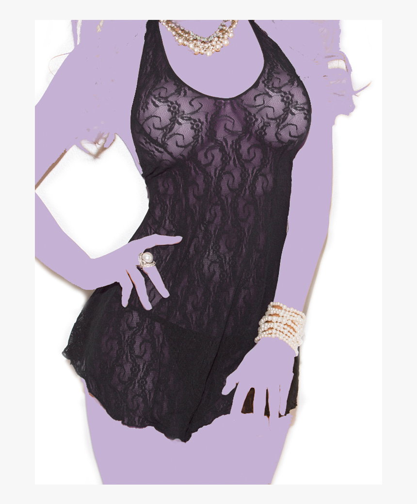 *new Colors * Swirl Lace Halter Dress - Girls With Super Sexy Clothing, HD Png Download