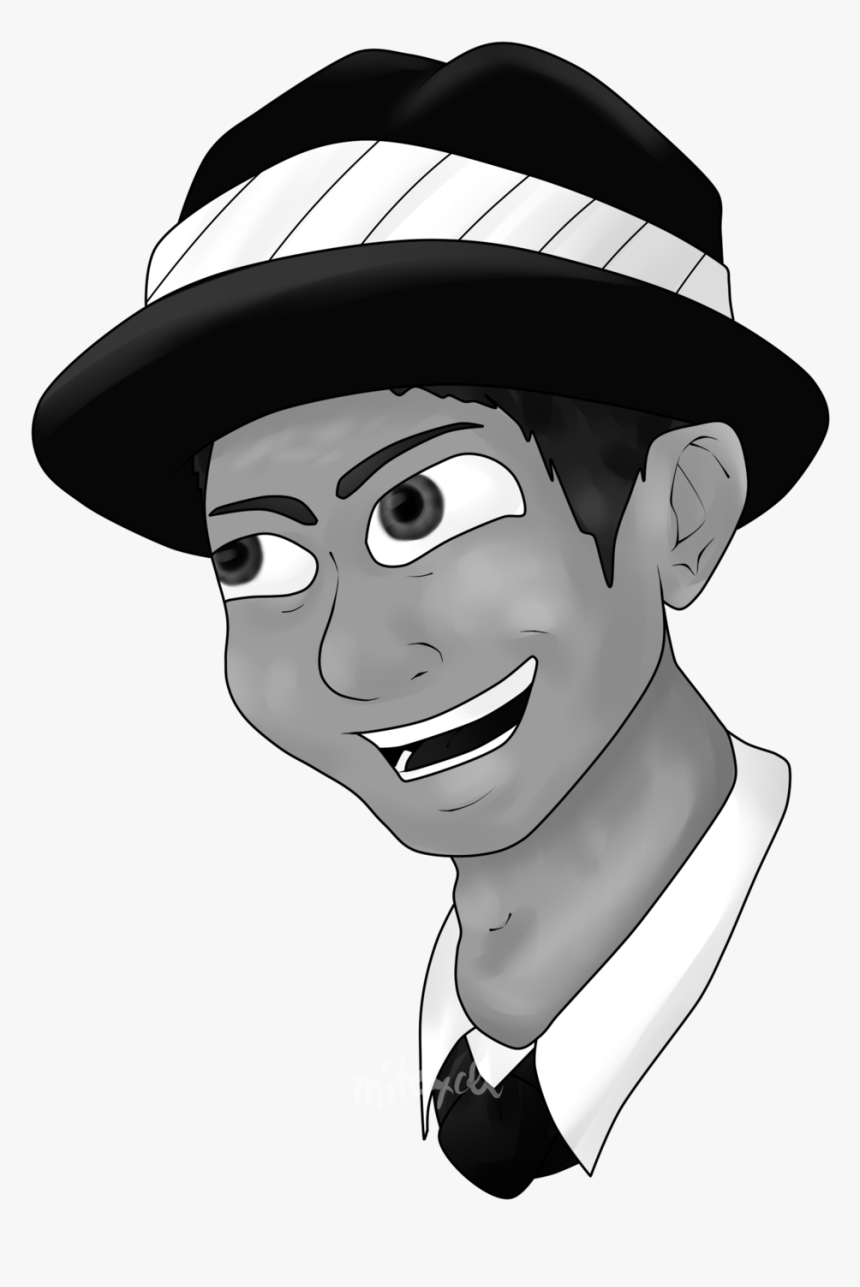 Fedora Nose Cartoon Illustration Black - Cartoon, HD Png Download