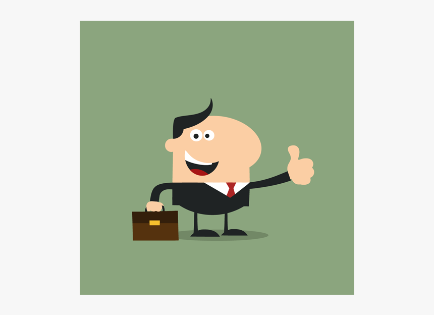 Happy Manager Giving Thumb Up Worker Vector Humor Mascot - Vector Graphics, HD Png Download
