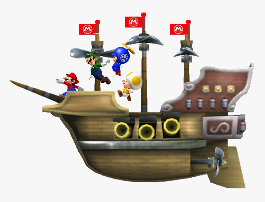 Airship Mario , Png Download - Yellow Toad From Mario, Transparent Png