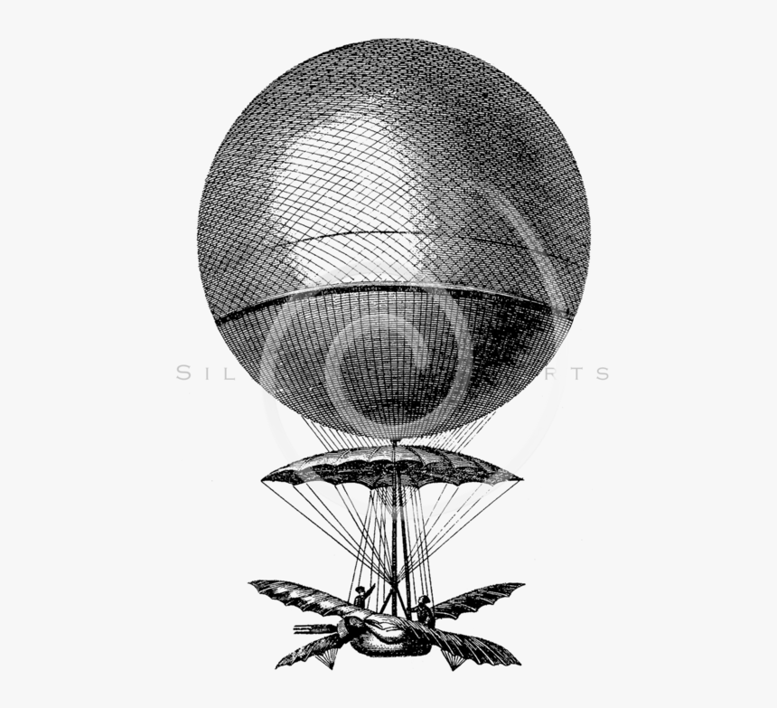 Transparent Airship Clipart - Sketch, HD Png Download