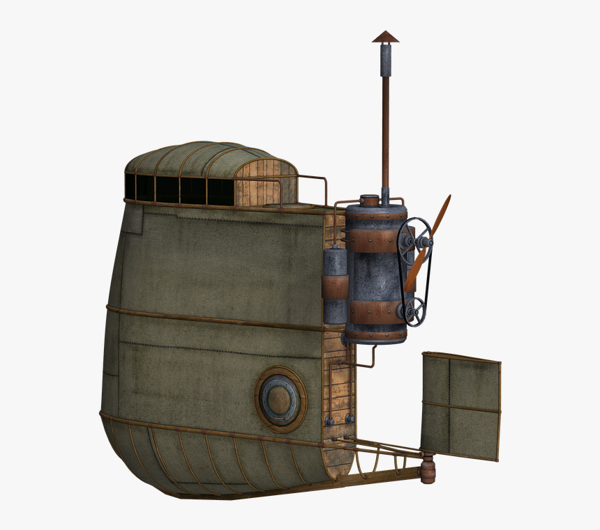 Aircraft Airship Float Fantasy Png Image - Bag, Transparent Png