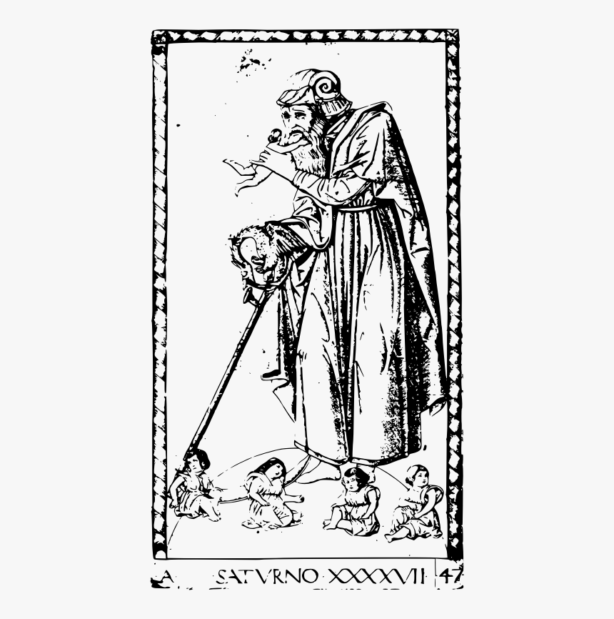 Tarocchi Saturn - Occult Png, Transparent Png