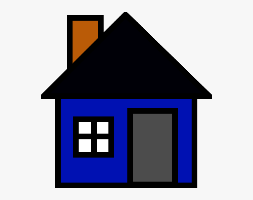 Blue House Svg Clip Arts - House Clip Art, HD Png Download