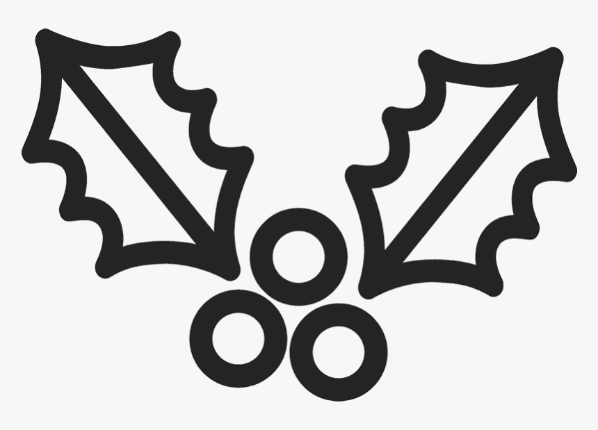 Holly & Berries Rubber Stamp, HD Png Download