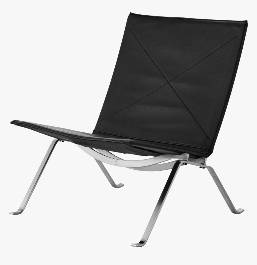 Pk22 Lounge Chair Poul Kjærholm Classic Black Leather - Pk22 Chair, HD Png Download