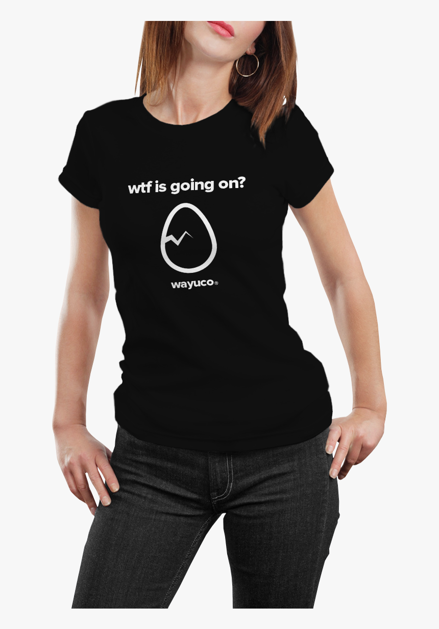 Huevo Wayuco Wtf Woman Black - La Casa De Papel T Shirt Woman, HD Png Download