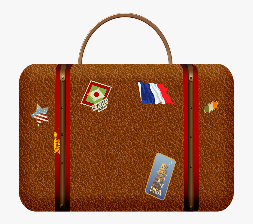 Leather Suitcase, Luggage, Baggage, Antique, Leather - Tote Bag, HD Png Download