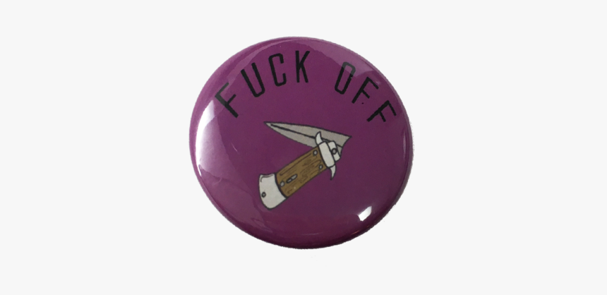 Fuck Off Button - Purple Button, HD Png Download