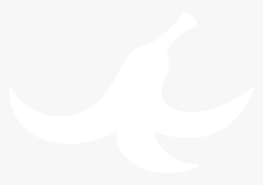 Banana Peel Silhouette By Paperlightbox - Banana Peel Png White, Transparent Png