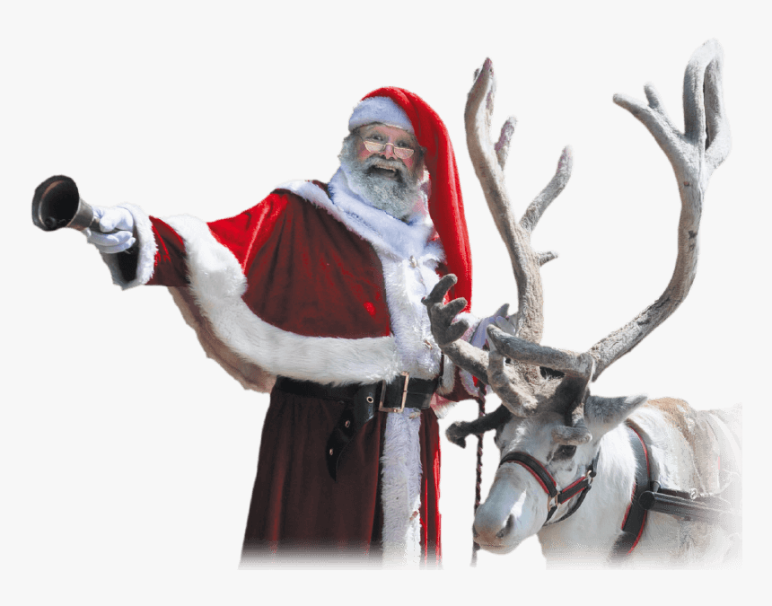 Transparent Santa Reindeer Png - Santa Claus, Png Download