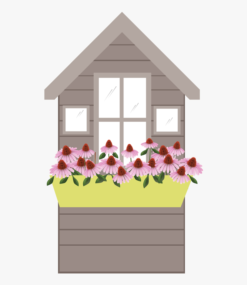 Flower Box Window Clipart Png, Transparent Png