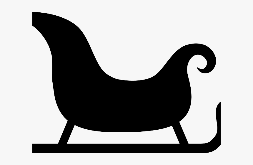 picture Sleigh Clipart Black And White cartoon santa sleigh silhouette hd png