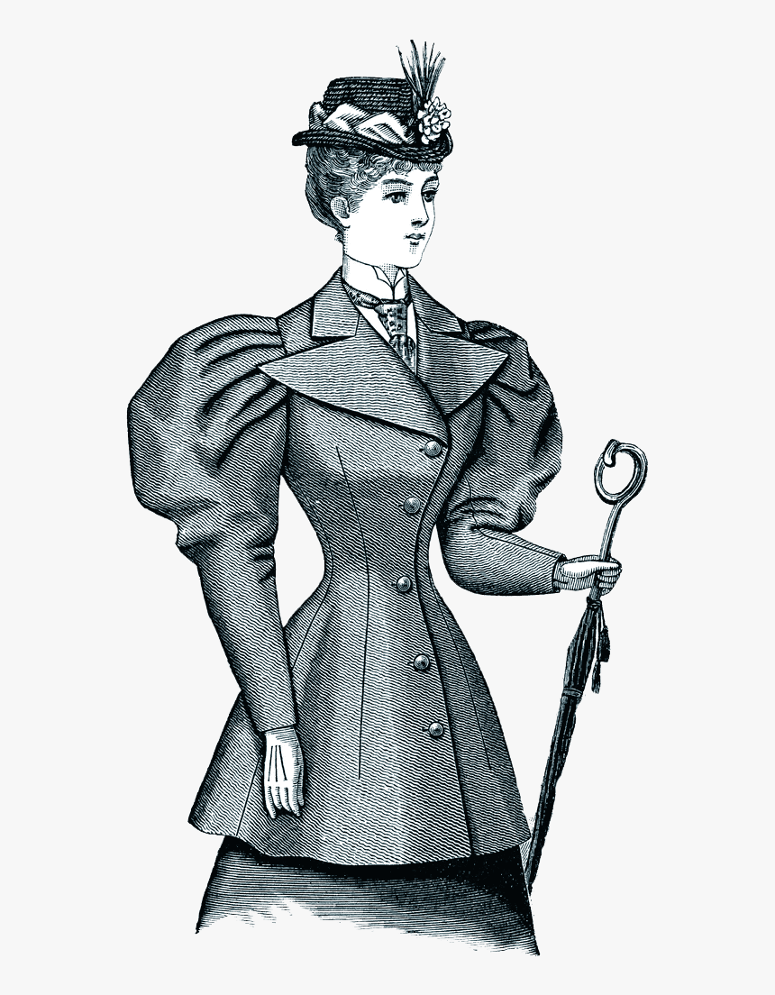Victorian Style Trench Coat, HD Png Download