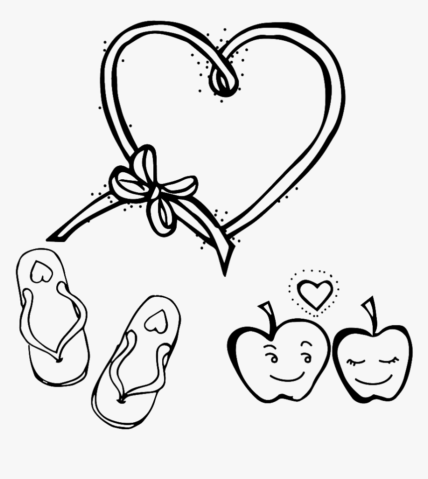 Blanco Y Negro Pintado A Mano En Forma De Corazon Amor - Heart, HD Png Download