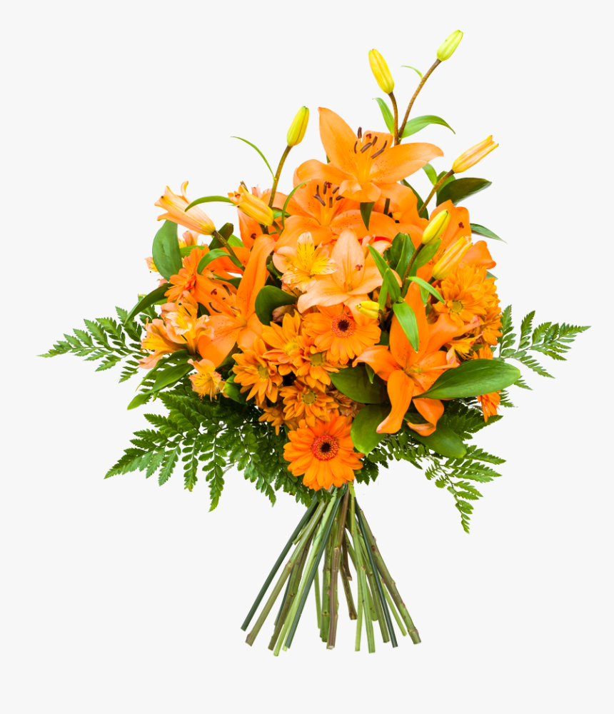 Ramo Flores Naranja Png, Transparent Png